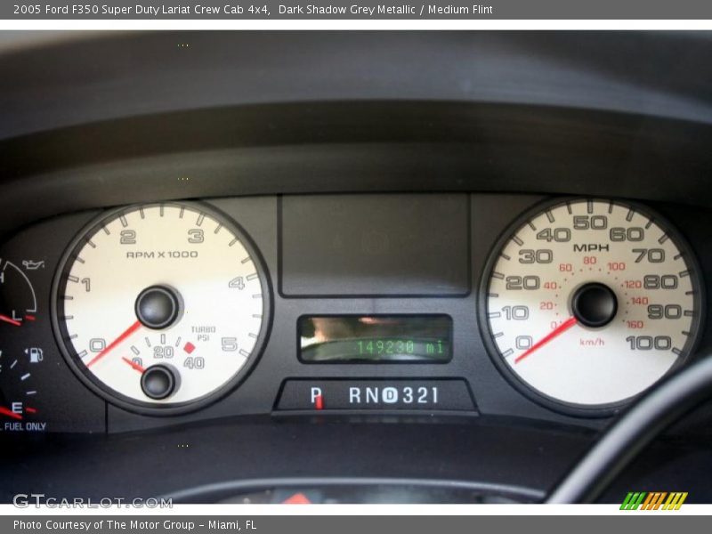Dark Shadow Grey Metallic / Medium Flint 2005 Ford F350 Super Duty Lariat Crew Cab 4x4