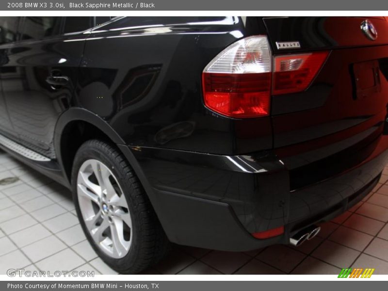 Black Sapphire Metallic / Black 2008 BMW X3 3.0si
