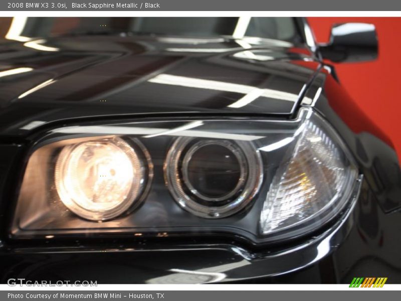 Black Sapphire Metallic / Black 2008 BMW X3 3.0si