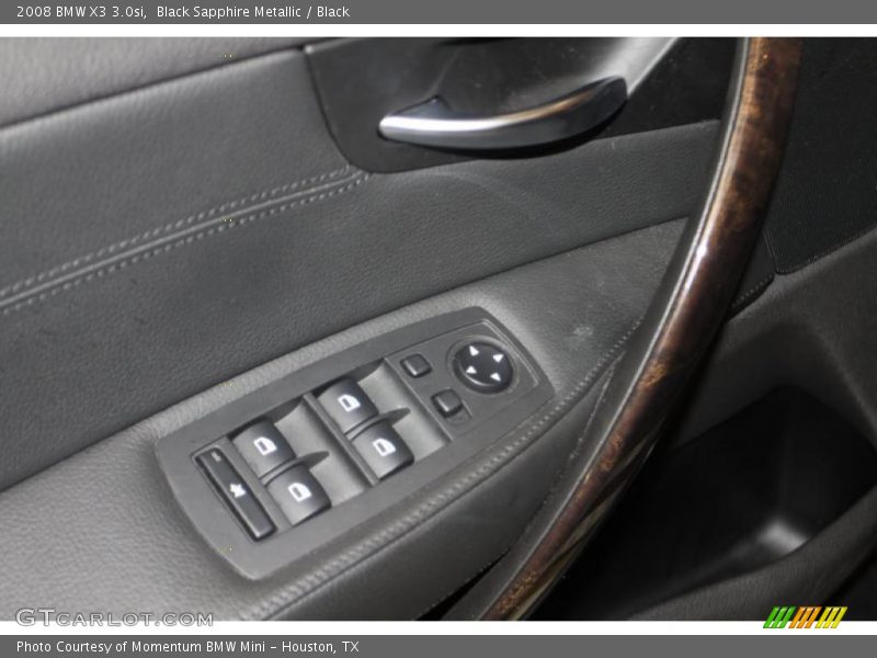 Black Sapphire Metallic / Black 2008 BMW X3 3.0si