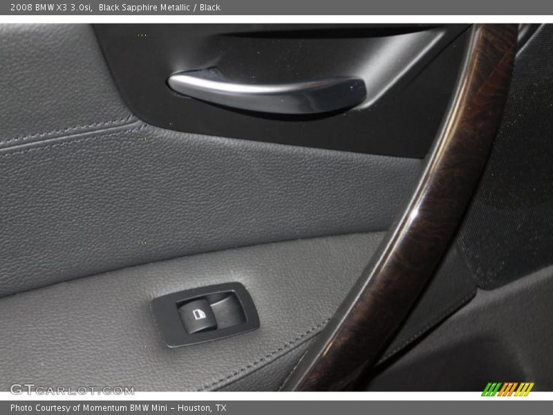 Black Sapphire Metallic / Black 2008 BMW X3 3.0si