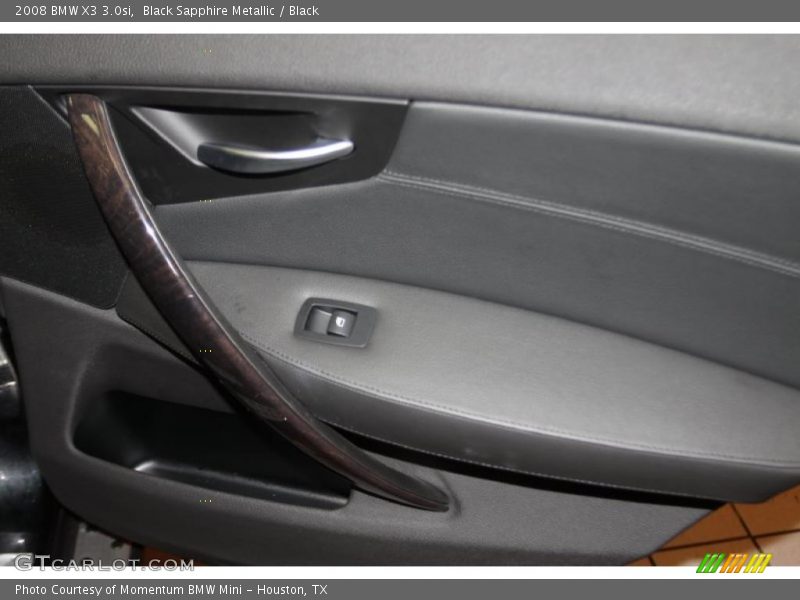 Black Sapphire Metallic / Black 2008 BMW X3 3.0si