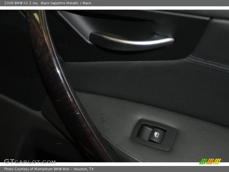 Black Sapphire Metallic / Black 2008 BMW X3 3.0si