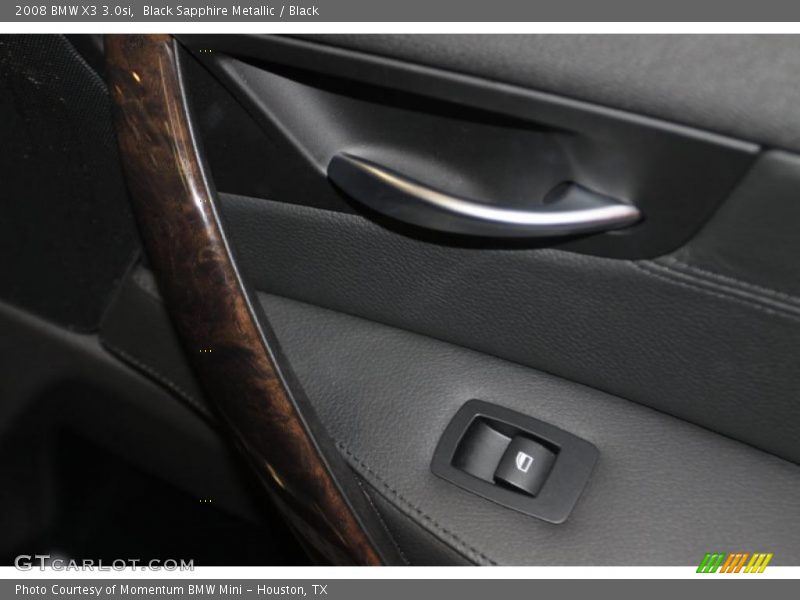 Black Sapphire Metallic / Black 2008 BMW X3 3.0si