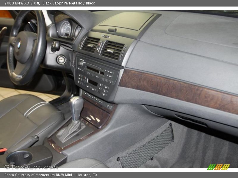 Black Sapphire Metallic / Black 2008 BMW X3 3.0si