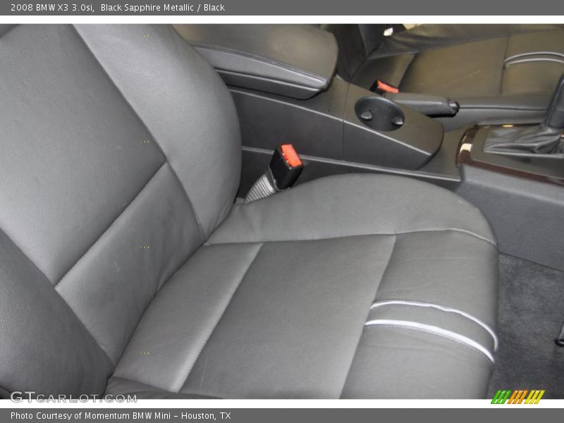 Black Sapphire Metallic / Black 2008 BMW X3 3.0si