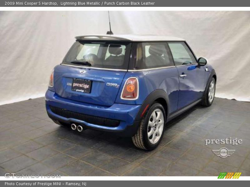 Lightning Blue Metallic / Punch Carbon Black Leather 2009 Mini Cooper S Hardtop