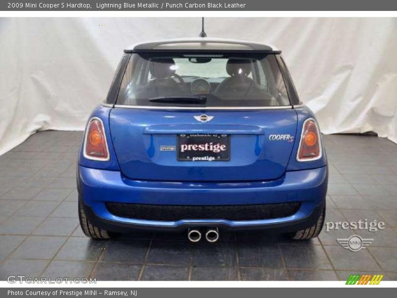 Lightning Blue Metallic / Punch Carbon Black Leather 2009 Mini Cooper S Hardtop