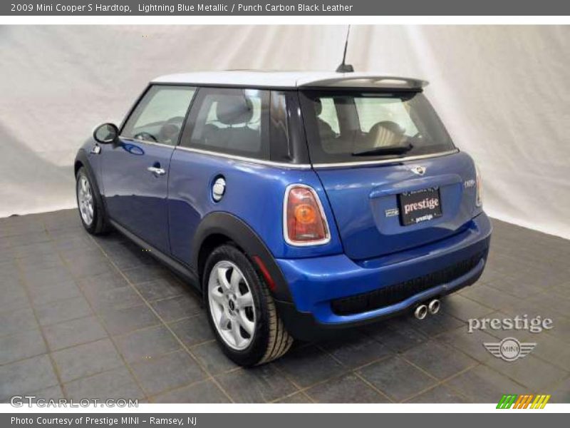 Lightning Blue Metallic / Punch Carbon Black Leather 2009 Mini Cooper S Hardtop