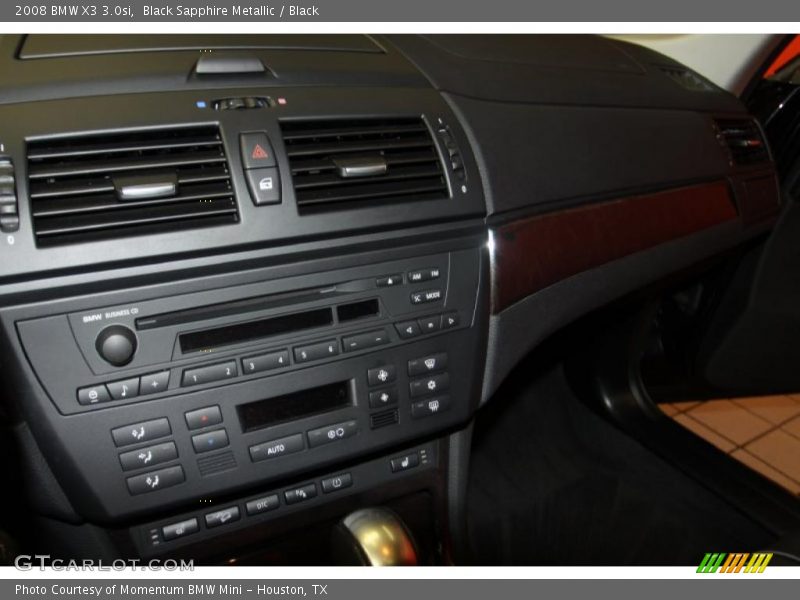 Black Sapphire Metallic / Black 2008 BMW X3 3.0si