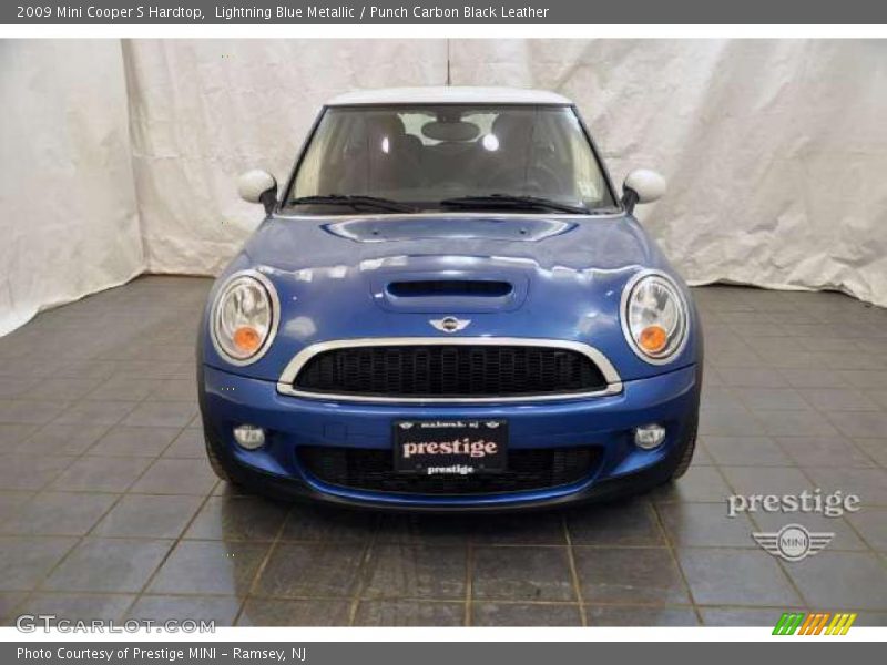 Lightning Blue Metallic / Punch Carbon Black Leather 2009 Mini Cooper S Hardtop