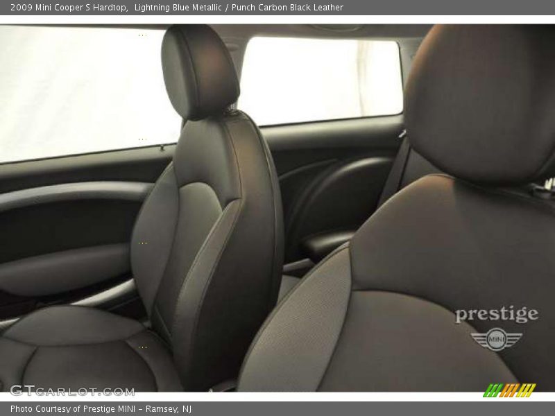 Lightning Blue Metallic / Punch Carbon Black Leather 2009 Mini Cooper S Hardtop