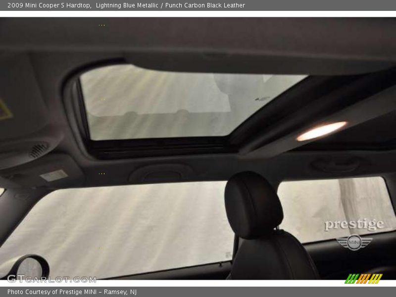 Lightning Blue Metallic / Punch Carbon Black Leather 2009 Mini Cooper S Hardtop