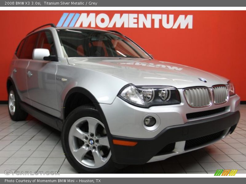 Titanium Silver Metallic / Grey 2008 BMW X3 3.0si