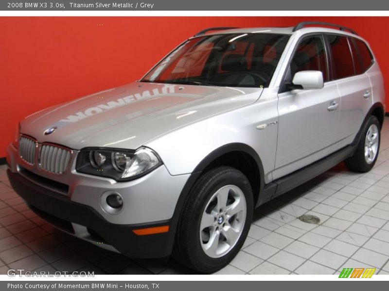Titanium Silver Metallic / Grey 2008 BMW X3 3.0si