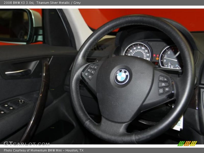 Titanium Silver Metallic / Grey 2008 BMW X3 3.0si