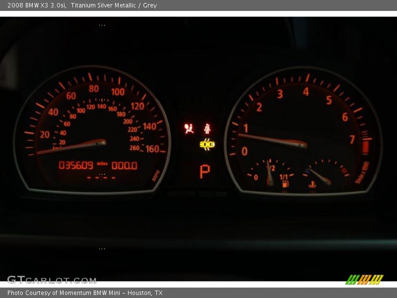 Titanium Silver Metallic / Grey 2008 BMW X3 3.0si