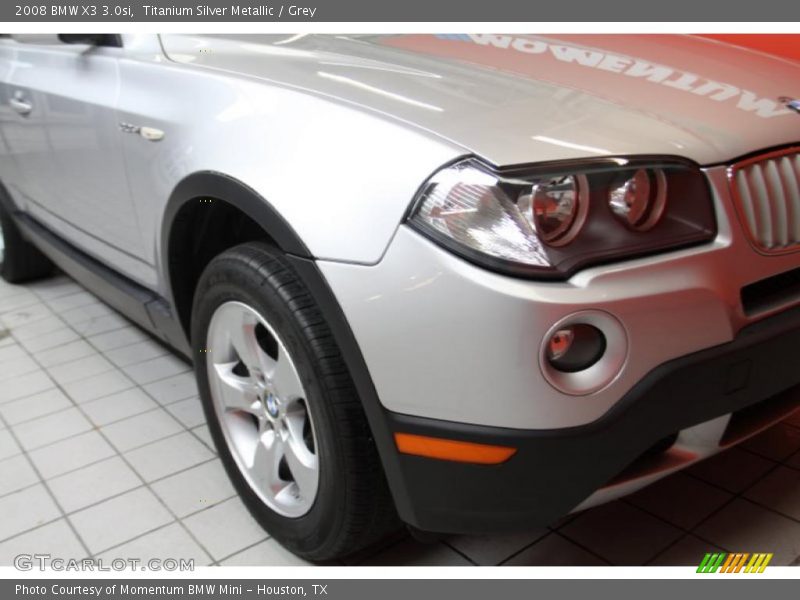 Titanium Silver Metallic / Grey 2008 BMW X3 3.0si