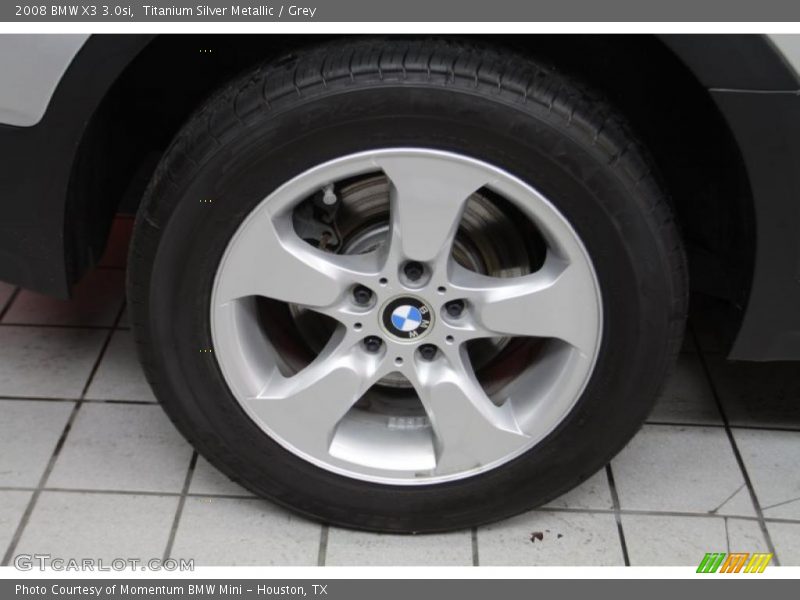 Titanium Silver Metallic / Grey 2008 BMW X3 3.0si