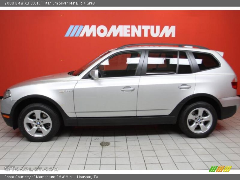 Titanium Silver Metallic / Grey 2008 BMW X3 3.0si