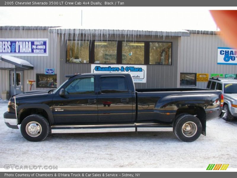 Black / Tan 2005 Chevrolet Silverado 3500 LT Crew Cab 4x4 Dually