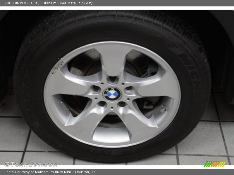 Titanium Silver Metallic / Grey 2008 BMW X3 3.0si