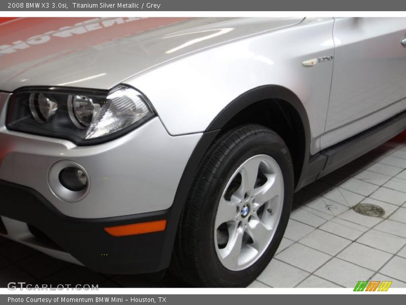 Titanium Silver Metallic / Grey 2008 BMW X3 3.0si
