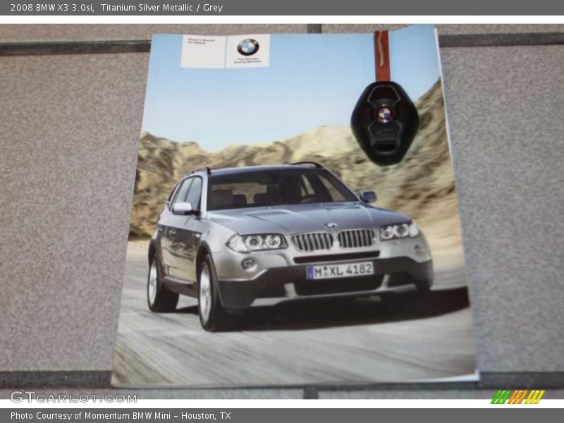 Titanium Silver Metallic / Grey 2008 BMW X3 3.0si