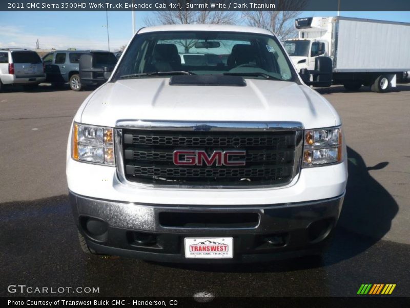 Summit White / Dark Titanium 2011 GMC Sierra 3500HD Work Truck Extended Cab 4x4