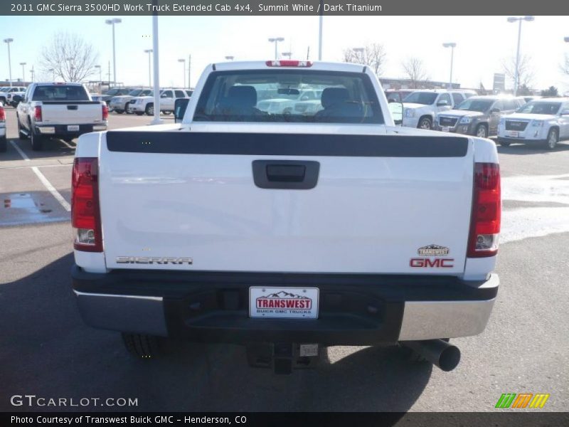 Summit White / Dark Titanium 2011 GMC Sierra 3500HD Work Truck Extended Cab 4x4