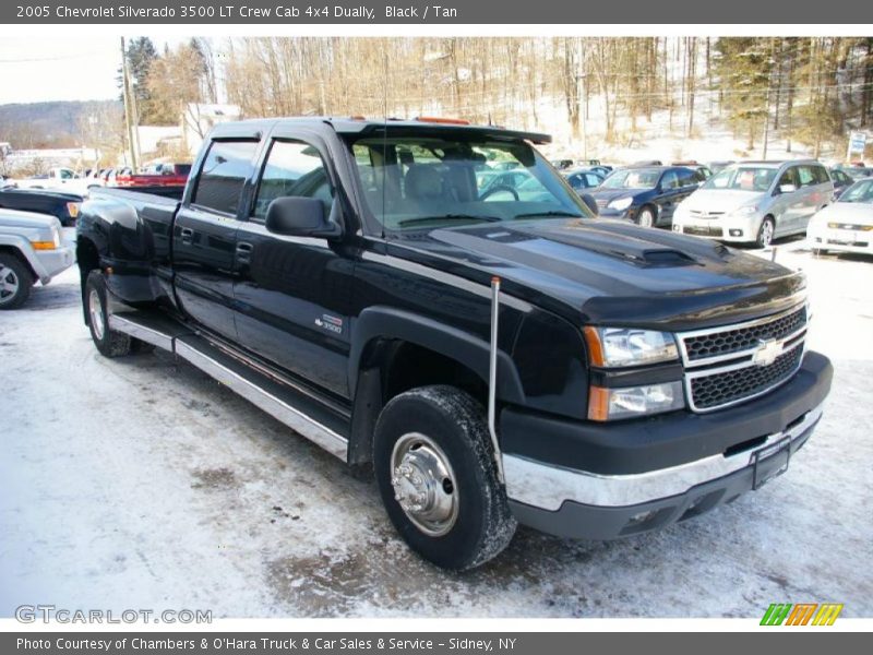 Black / Tan 2005 Chevrolet Silverado 3500 LT Crew Cab 4x4 Dually