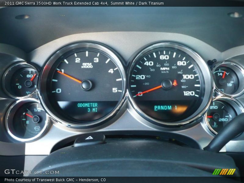 Summit White / Dark Titanium 2011 GMC Sierra 3500HD Work Truck Extended Cab 4x4