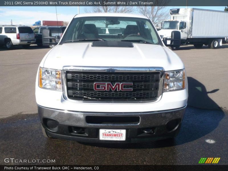 Summit White / Dark Titanium 2011 GMC Sierra 2500HD Work Truck Extended Cab 4x4