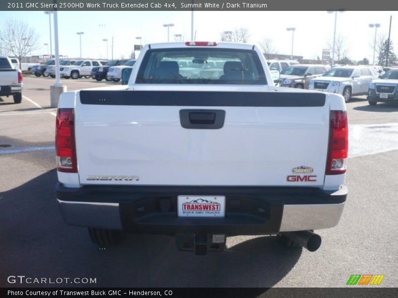 Summit White / Dark Titanium 2011 GMC Sierra 2500HD Work Truck Extended Cab 4x4