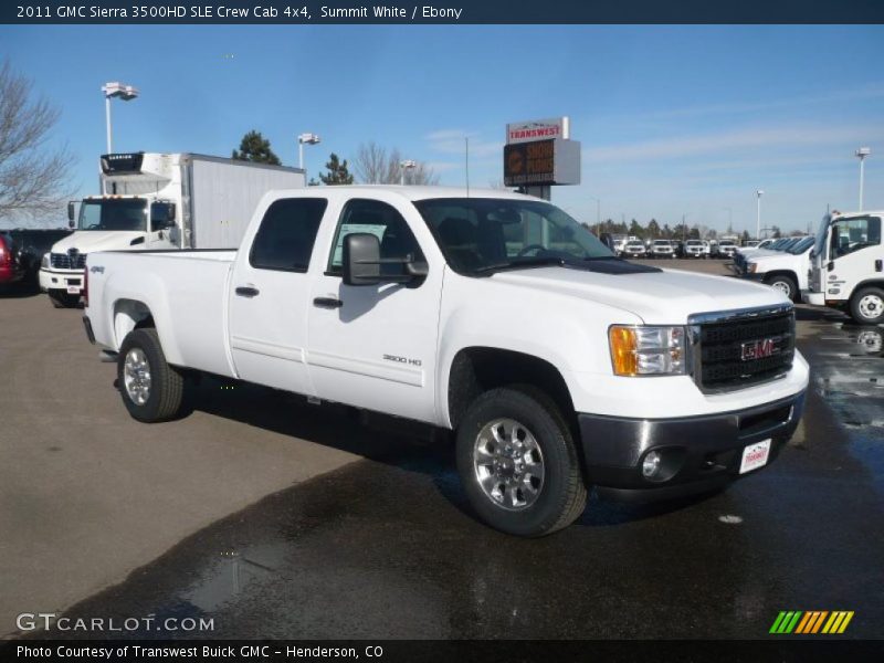 Summit White / Ebony 2011 GMC Sierra 3500HD SLE Crew Cab 4x4