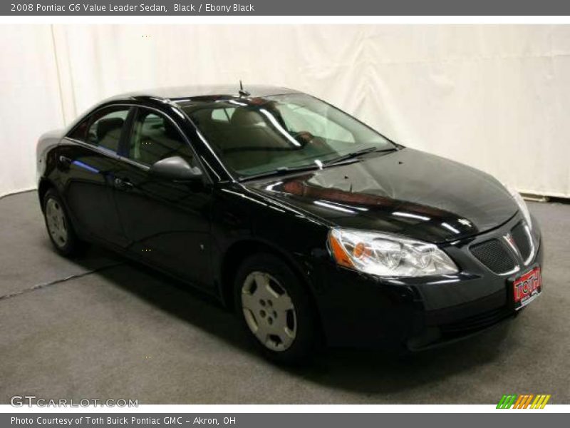 Black / Ebony Black 2008 Pontiac G6 Value Leader Sedan