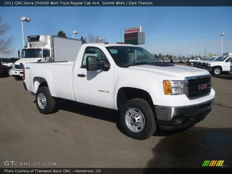 Summit White / Dark Titanium 2011 GMC Sierra 2500HD Work Truck Regular Cab 4x4