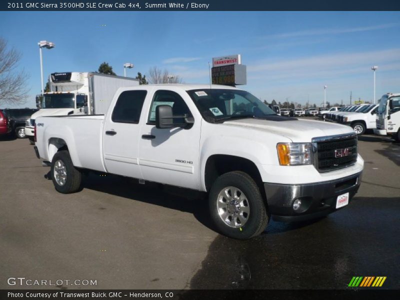 Summit White / Ebony 2011 GMC Sierra 3500HD SLE Crew Cab 4x4