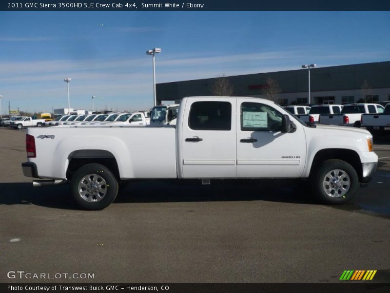 Summit White / Ebony 2011 GMC Sierra 3500HD SLE Crew Cab 4x4