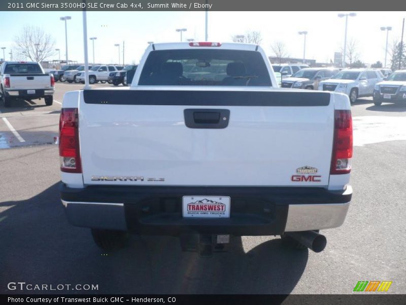 Summit White / Ebony 2011 GMC Sierra 3500HD SLE Crew Cab 4x4