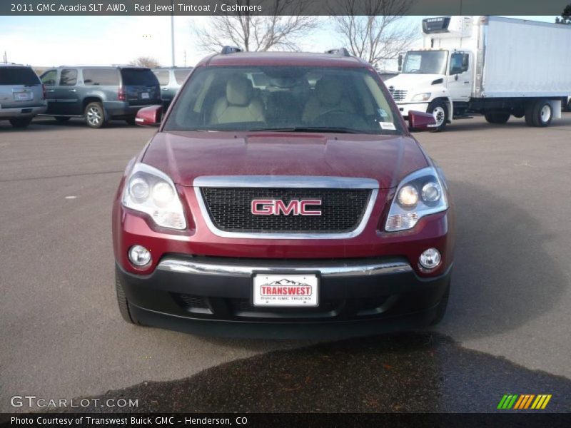 Red Jewel Tintcoat / Cashmere 2011 GMC Acadia SLT AWD
