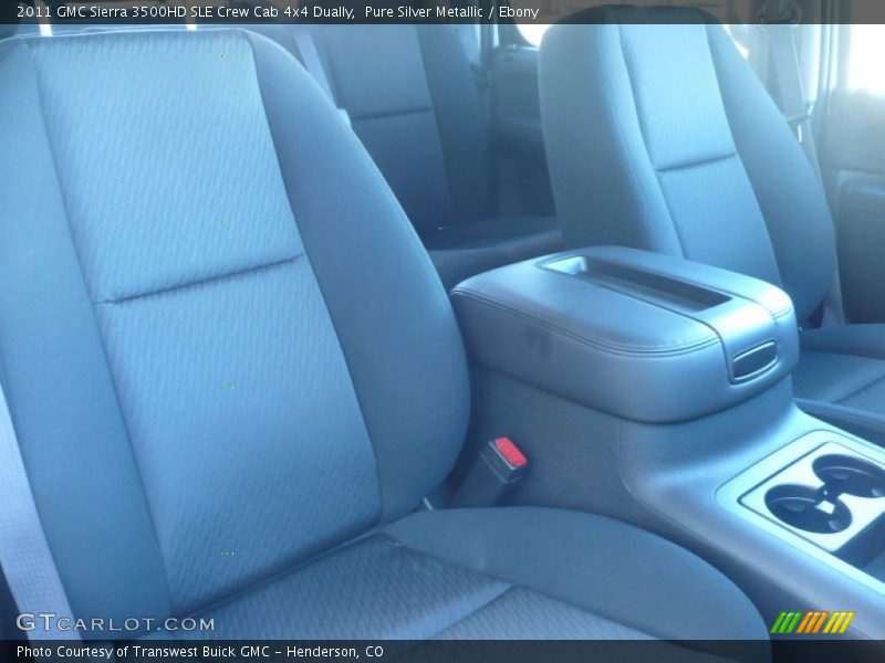 Pure Silver Metallic / Ebony 2011 GMC Sierra 3500HD SLE Crew Cab 4x4 Dually