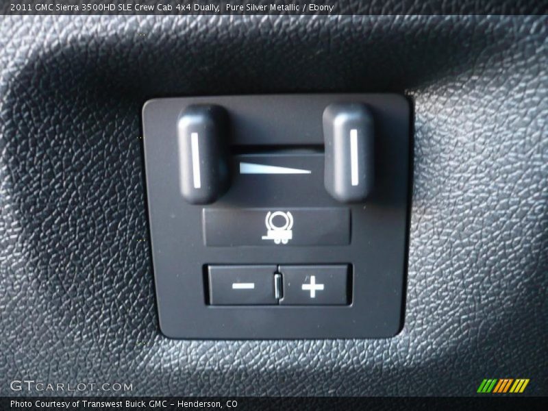 Pure Silver Metallic / Ebony 2011 GMC Sierra 3500HD SLE Crew Cab 4x4 Dually