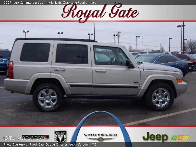 Light Graystone Pearl / Khaki 2007 Jeep Commander Sport 4x4
