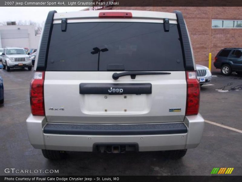Light Graystone Pearl / Khaki 2007 Jeep Commander Sport 4x4