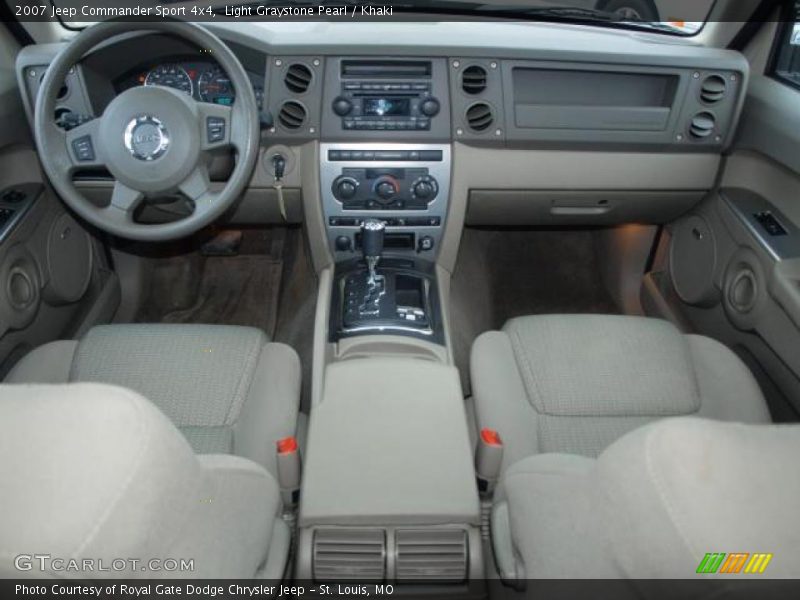 Light Graystone Pearl / Khaki 2007 Jeep Commander Sport 4x4