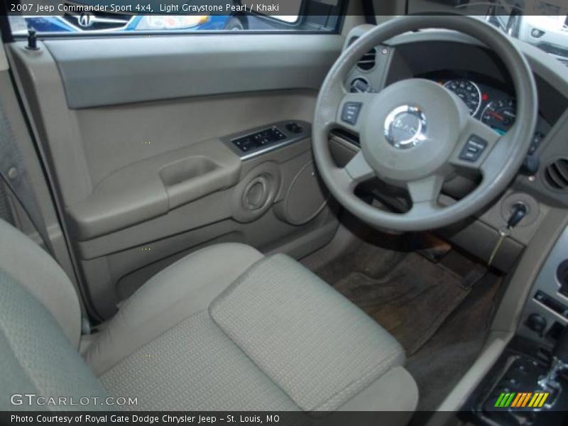 Light Graystone Pearl / Khaki 2007 Jeep Commander Sport 4x4