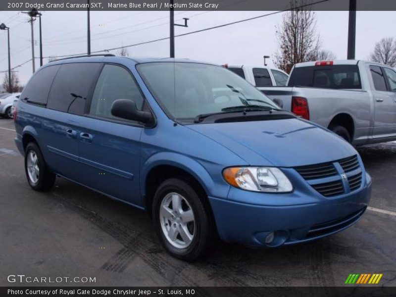 Marine Blue Pearl / Medium Slate Gray 2007 Dodge Grand Caravan SXT