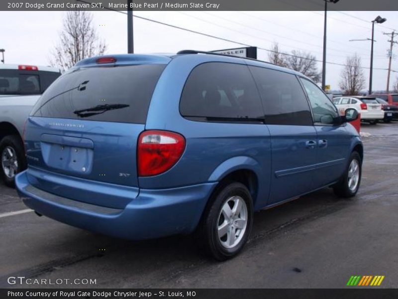 Marine Blue Pearl / Medium Slate Gray 2007 Dodge Grand Caravan SXT