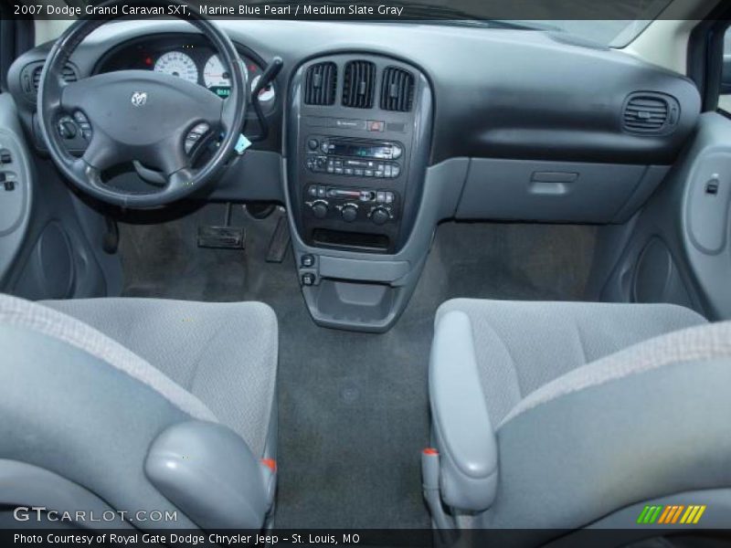 Marine Blue Pearl / Medium Slate Gray 2007 Dodge Grand Caravan SXT